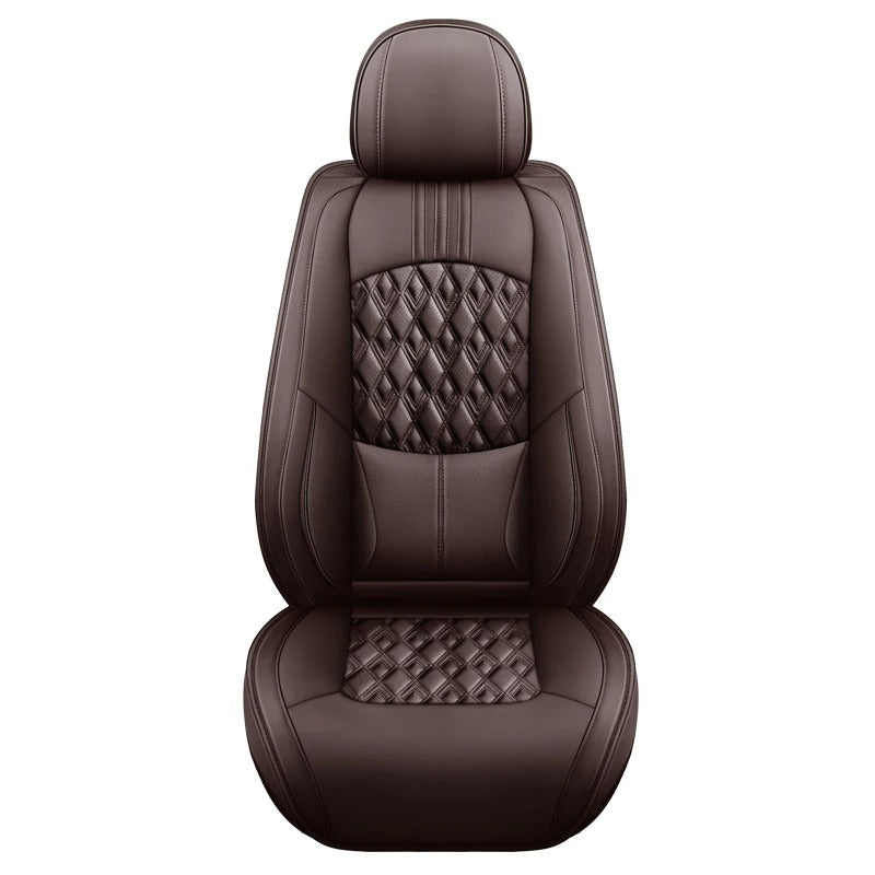 Universal Leather Front Car Seat Covers – Waterproof Breathable Memory Foam Seat Protectors - Delicate Leather