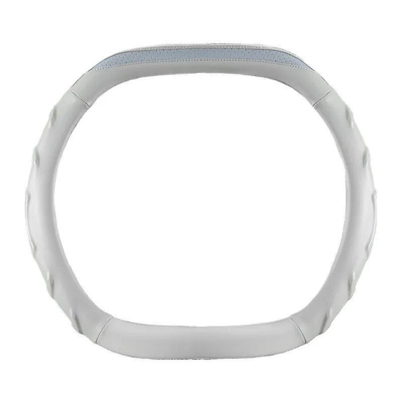 Nappa Leather Steering Wheel Cover 38cm – Universal Anti-Slip Car Steering Grip - Delicate Leather
