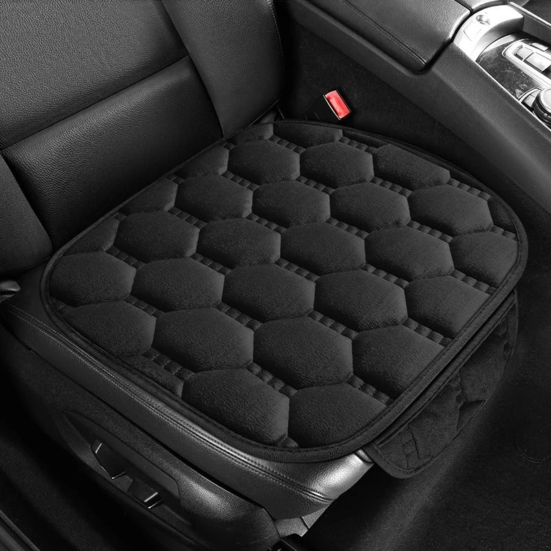 Winter Plush Car Seat Cushion – Thick Velvet Universal Seat Cover with Non-Slip Design - Delicate Leather