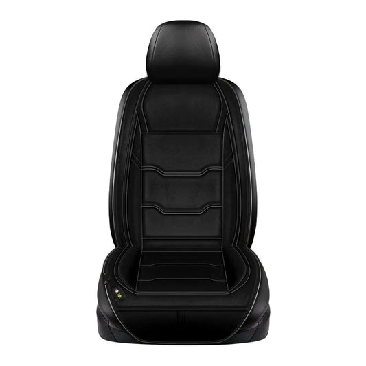 12V/24V Heated Car Seat Cover – Universal Fast-Heating Winter Seat Cushion with Auto Power Protection - Delicate Leather