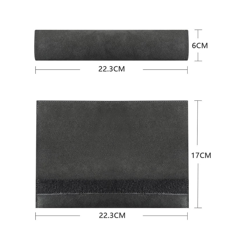 Universal Suede Seat Belt Shoulder Pad – Soft Leather Strap Protector for Car, Truck, and Travel Use - Delicate Leather  