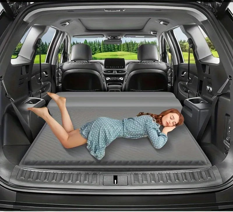 Self-Inflating Memory Foam Car Mattress for SUV – Travel Camping Sleeping Pad with Storage Bag, Ideal for Road Trips and Outdoor Adventures