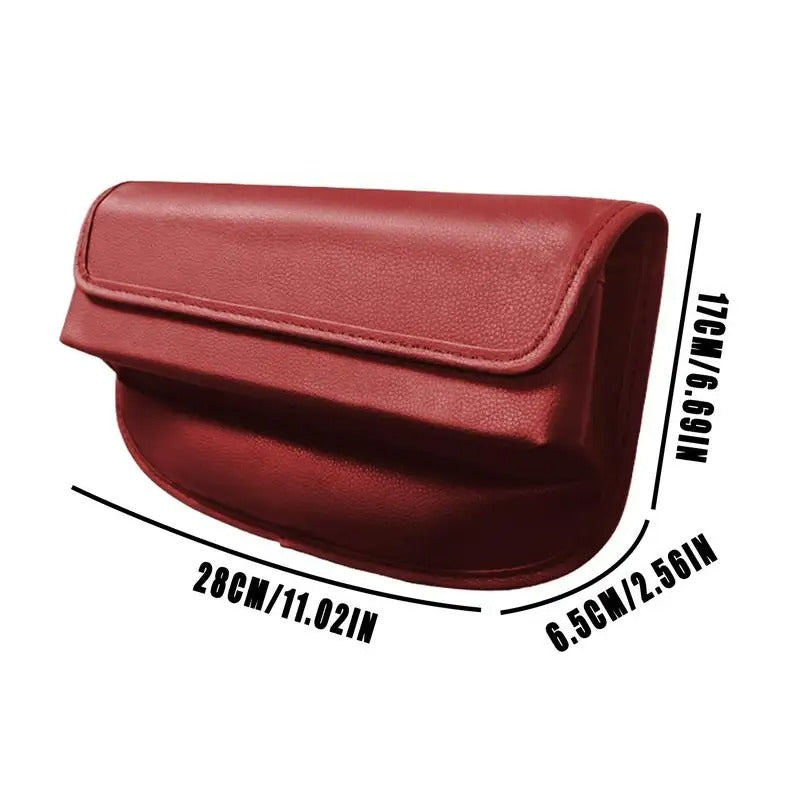 Car Seat Gap Organizer – Universal Side Storage Box, Artificial Leather Seat Crevice Filler for Vehicle Interiors - Delicate Leather  