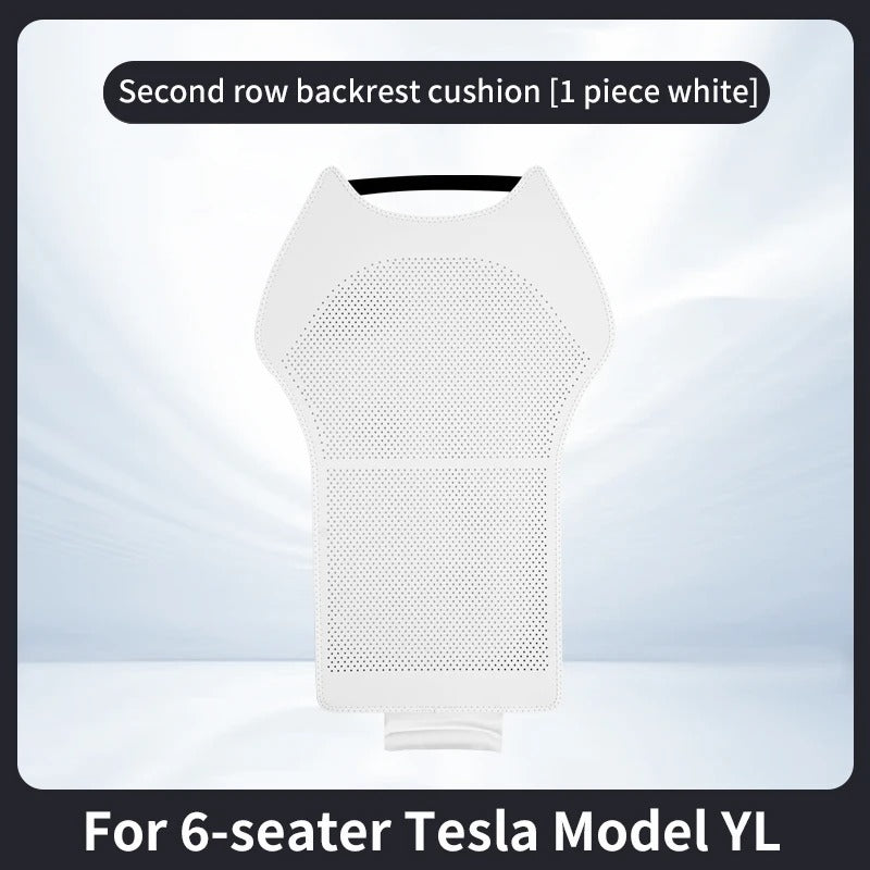 For 6-seater Tesla Model YL Car Seat Cushion Set – Front & Rear Seat Protection Cushions - Delicate Leather