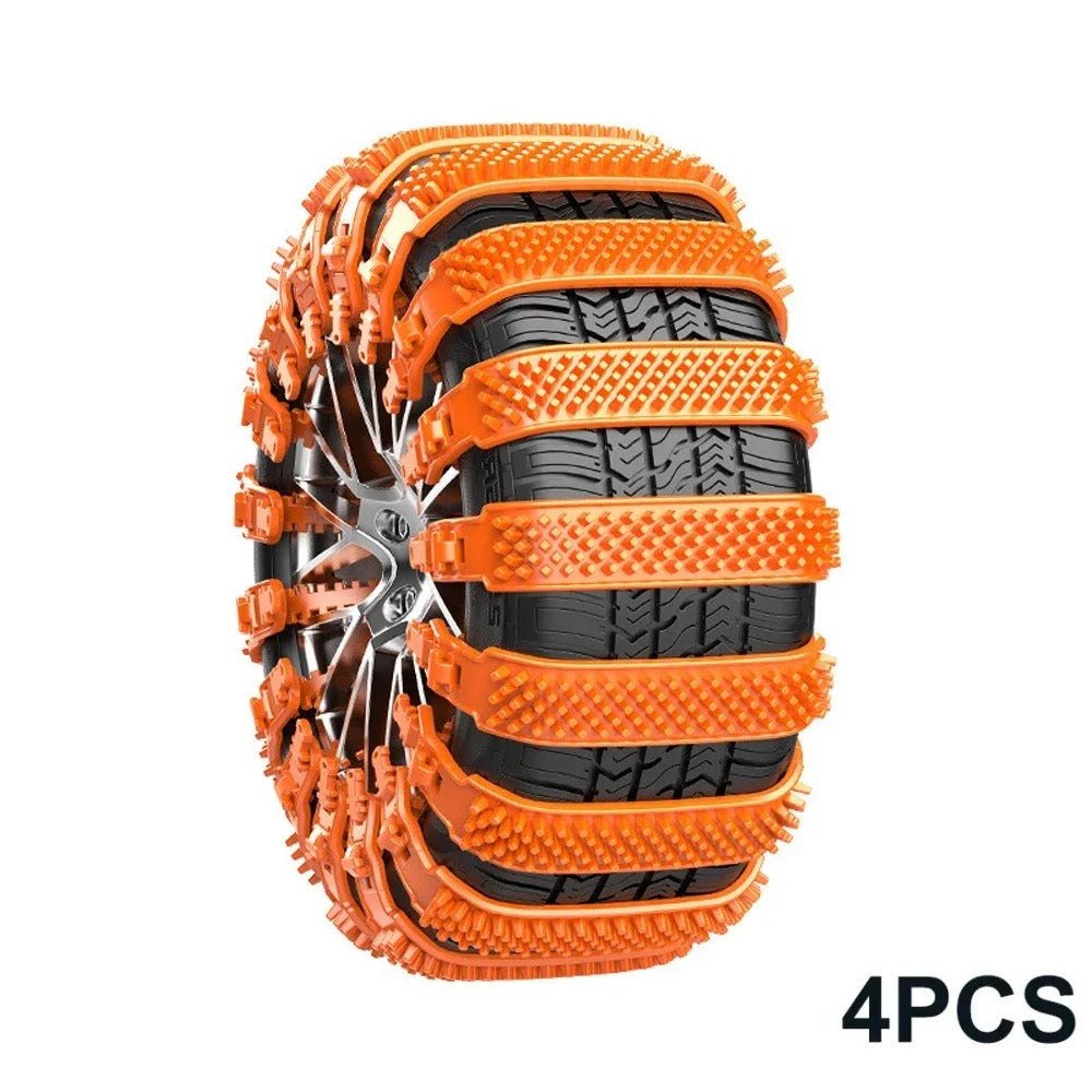 Snow Chain Tire Chain 10/1 PCS Urethane Set - Wheel Ties Belts for Car Tires - Winter Anti-Slip Chain - Anti-Skid Snow Emergency