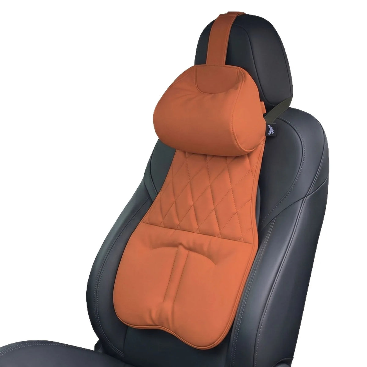 Universal Leather Car Headrest Cushion – Breathable Neck & Lumbar Support Pillow - Delicate Leather