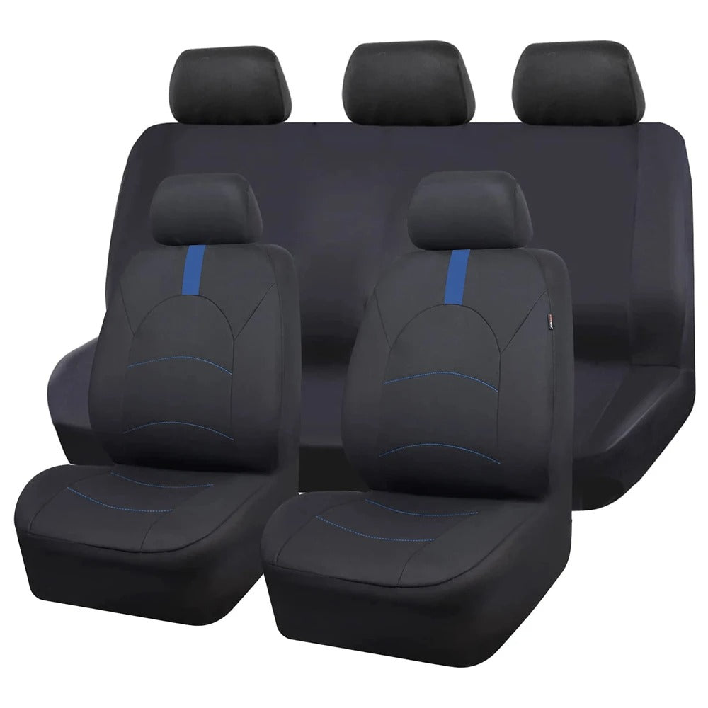 Breathable Polyester Car Seat Covers – Universal Seat Protectors for Cars, SUVs, Trucks & Vans - Delicate Leather  