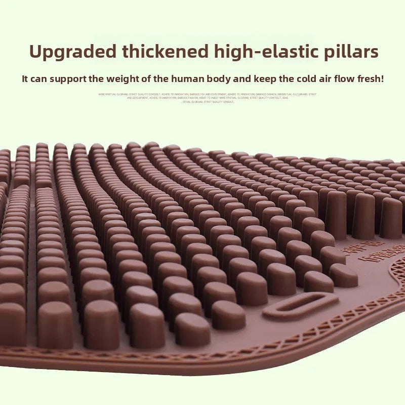 Silicone Non-Slip Car Seat Cushion – Comfortable, Breathable, Universal, All-Season Use - Delicate Leather  