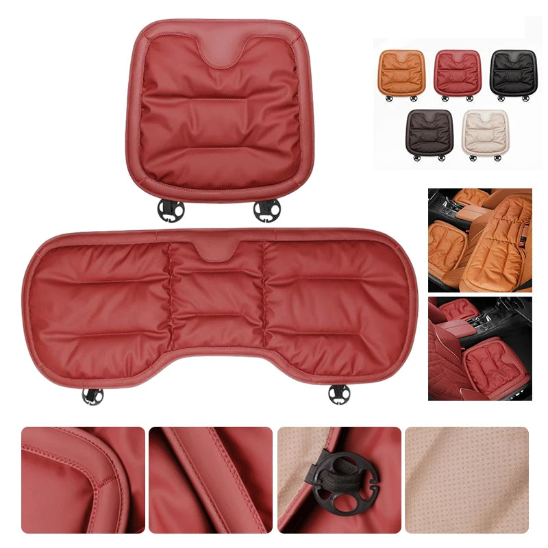 Luxury Car Seat Cushion Anti Fouling Leather Memory Cotton Comfort Front Seat Back Row Cushion Auto Supplies, Car Nappa Leather Seat Cushion