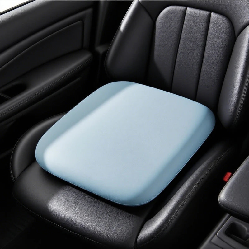 Ergonomic Slow Rebound Foam Seat Cushion – Supportive Pad for Car, Office & Student Seating - Delicate Leather  