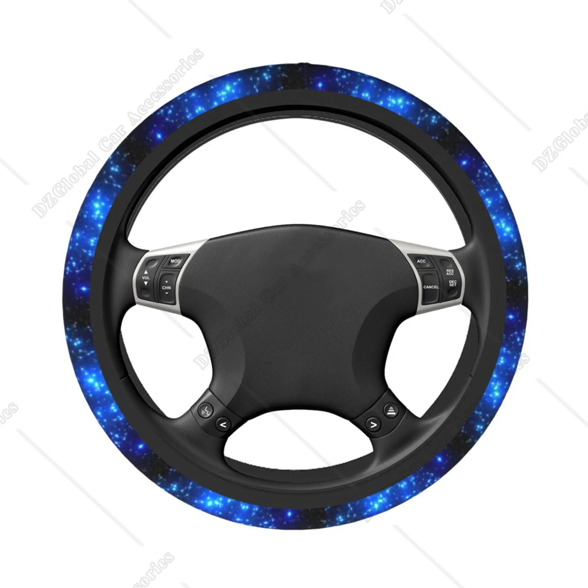 Galaxy Blue Steering Wheel Cover, Beautiful Galaxy and Star Cute Car Steering Wheel Cover , Car Accessories 29