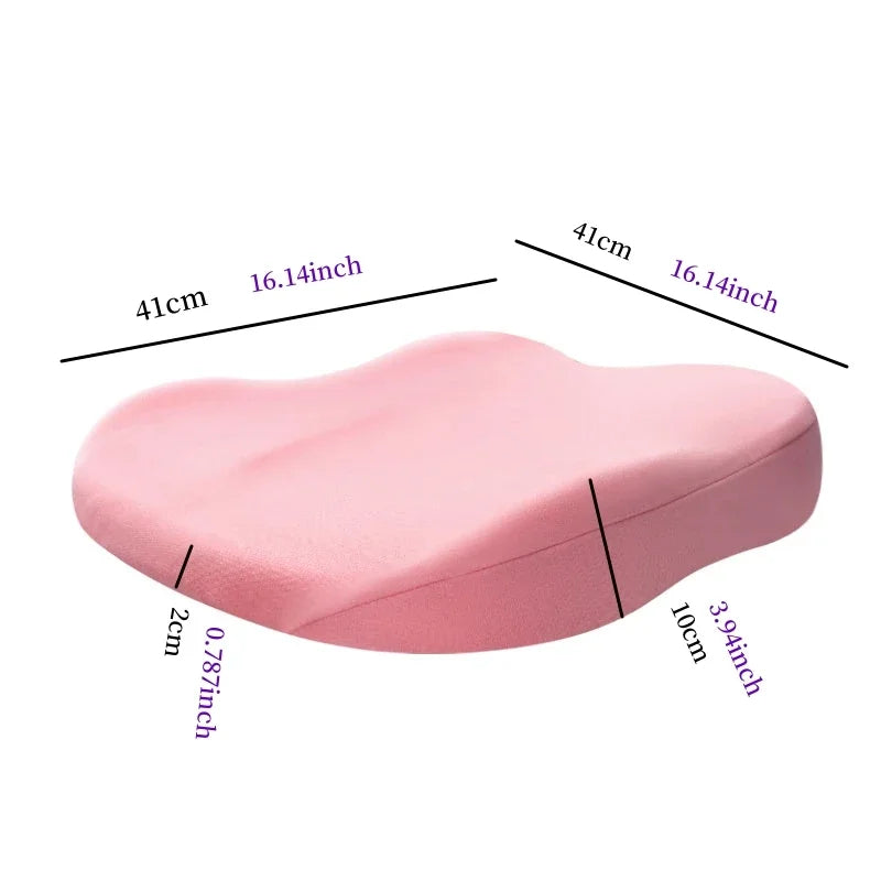 Car Booster Seat Cushion – Height Boost Mat, Breathable Portable Pad for Fatigue Relief - Delicate Leather  