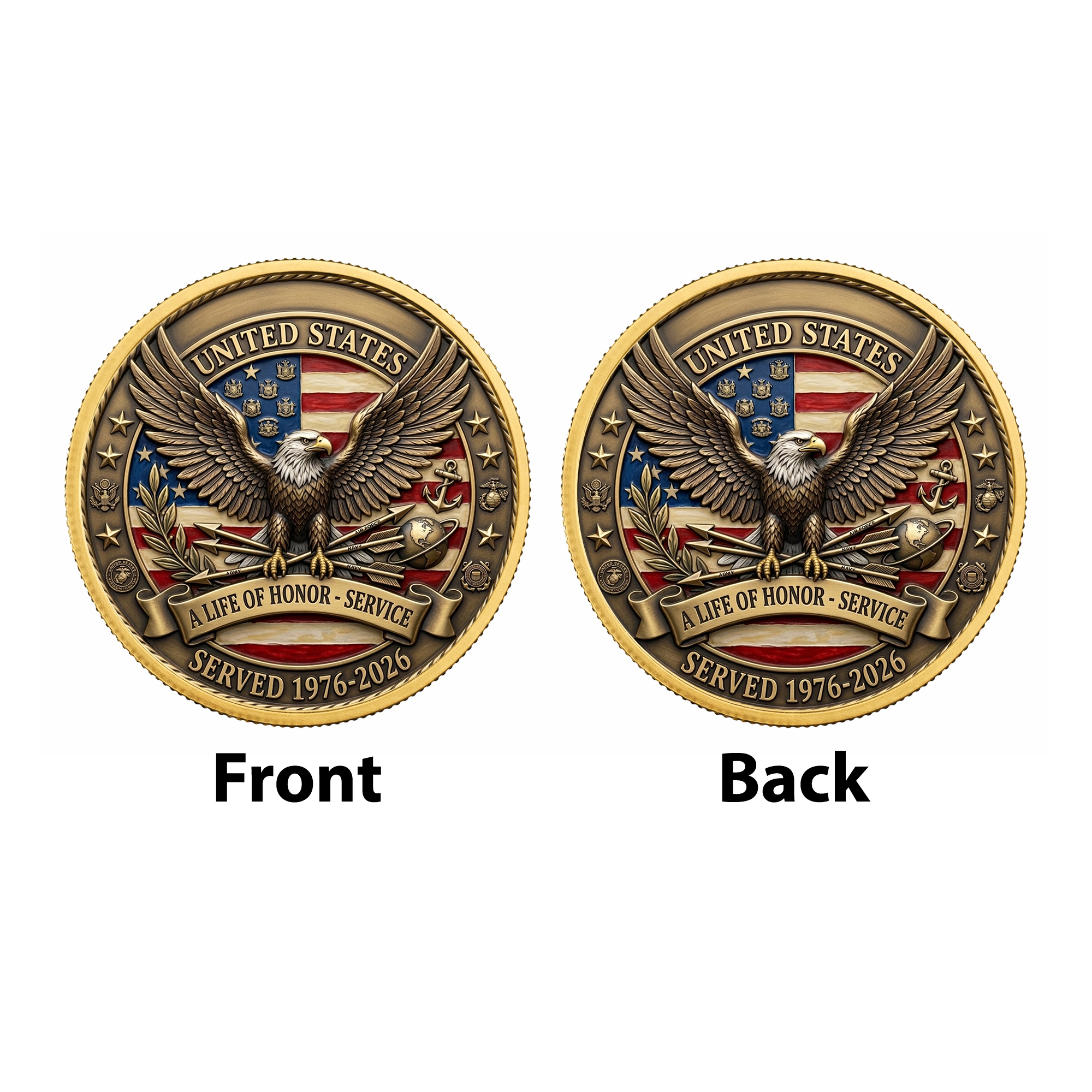 250th Anniversary of America 1776–2026 Commemorative Coin – Patriotic Souvenir Token 08 - Delicate Leather  