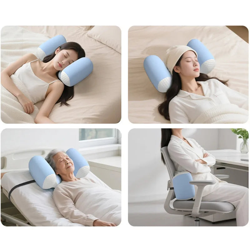 Contour Sleeping Pillow – Positioning Support Pillow for Back or Side Sleeping - Delicate Leather  