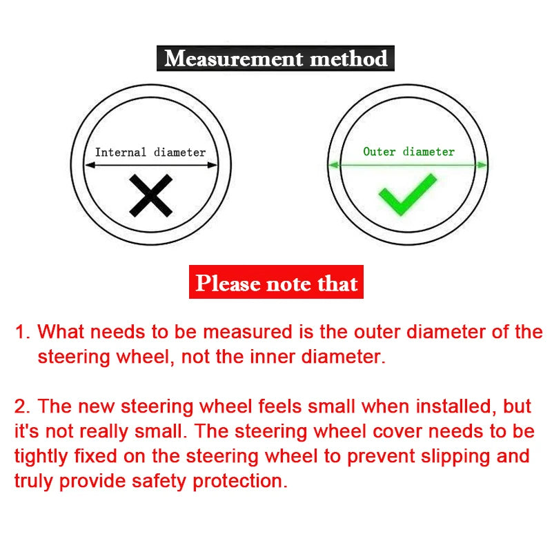 40 cm Steering Wheel Cover for Truck, Bus, and Van – Large Wheel Grip Wrap - Delicate Leather  