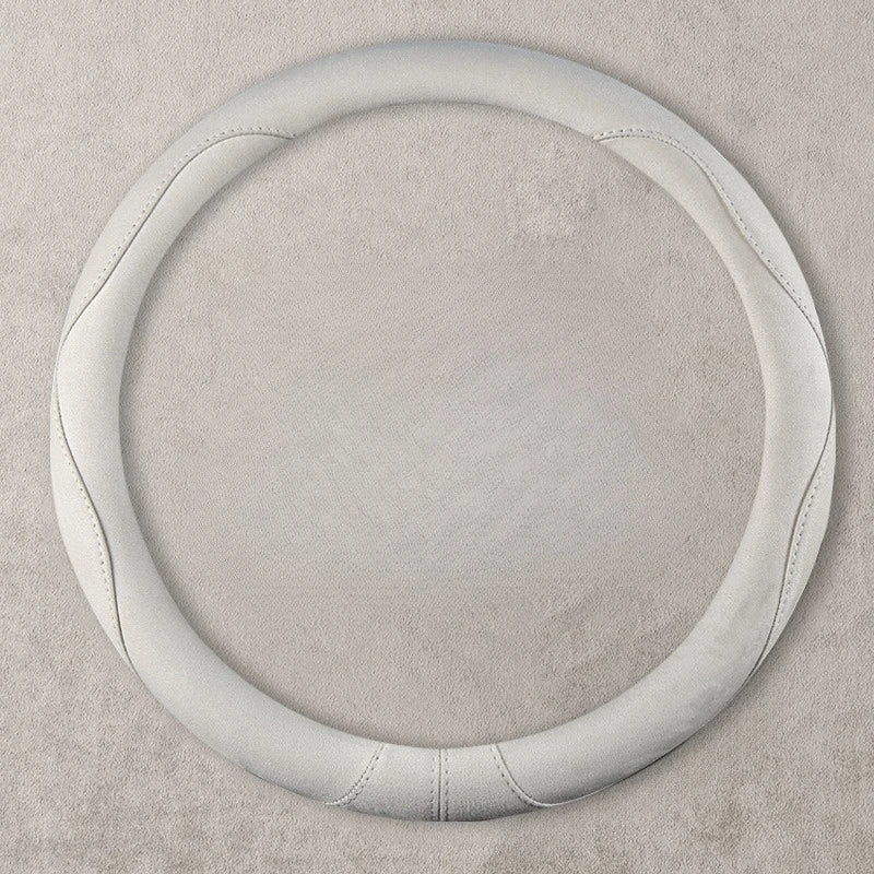 Premium Suede Steering Wheel Cover – Anti-Slip Comfort Grip 14.5–15 Inch Universal Accessory - Delicate Leather  
