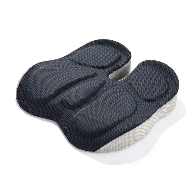 Memory Foam Seat Cushion – Non-Slip Contoured Chair Pad for Office & Car - Delicate Leather  