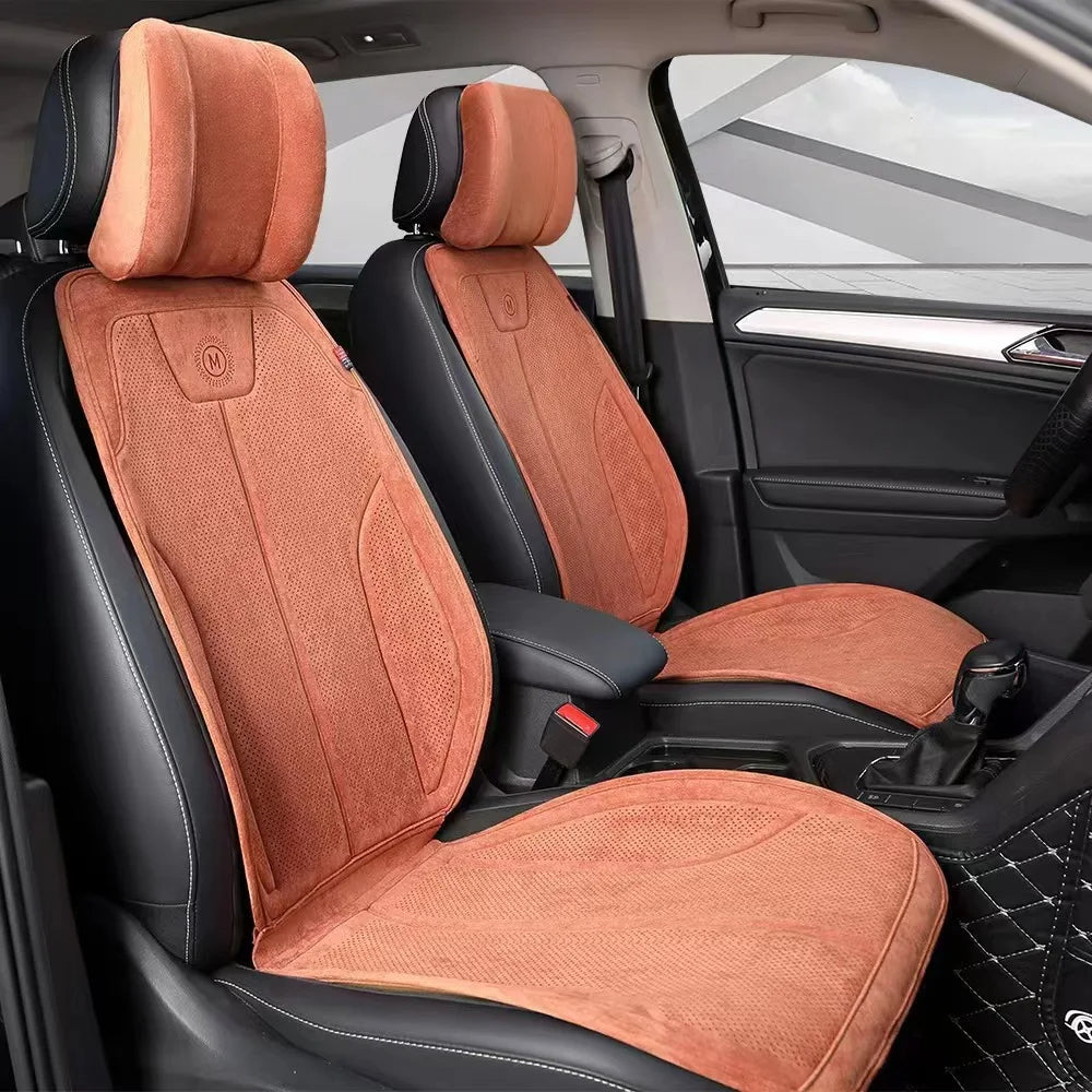 High Quality Suede Cover - Universal All Seasons Car Seat Cover - Breathable Anti-slip Luxury Ultra Thin Suede Seat Cover - Delicate Leather  