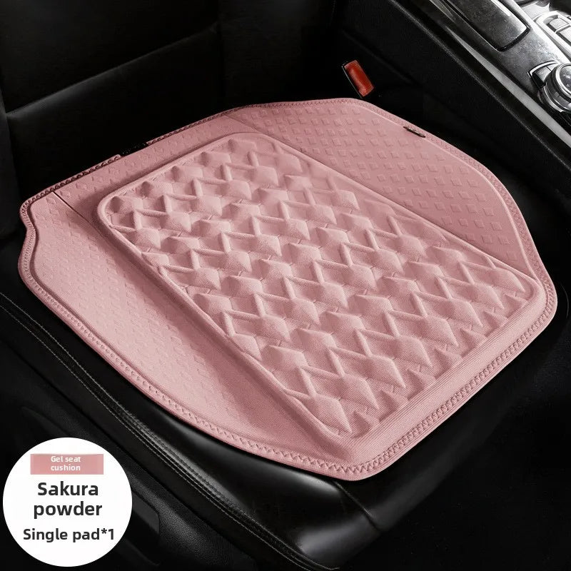 Gel Car Seat Cushion – Breathable Ventilated Non-Slip Universal Seat Pad - Delicate Leather  