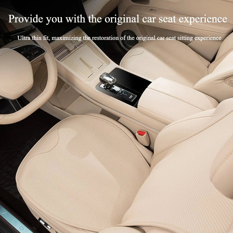 Universal Nappa Leather Car Seat Cushion – All-Season Soft Seat Cover Protector - Delicate Leather  