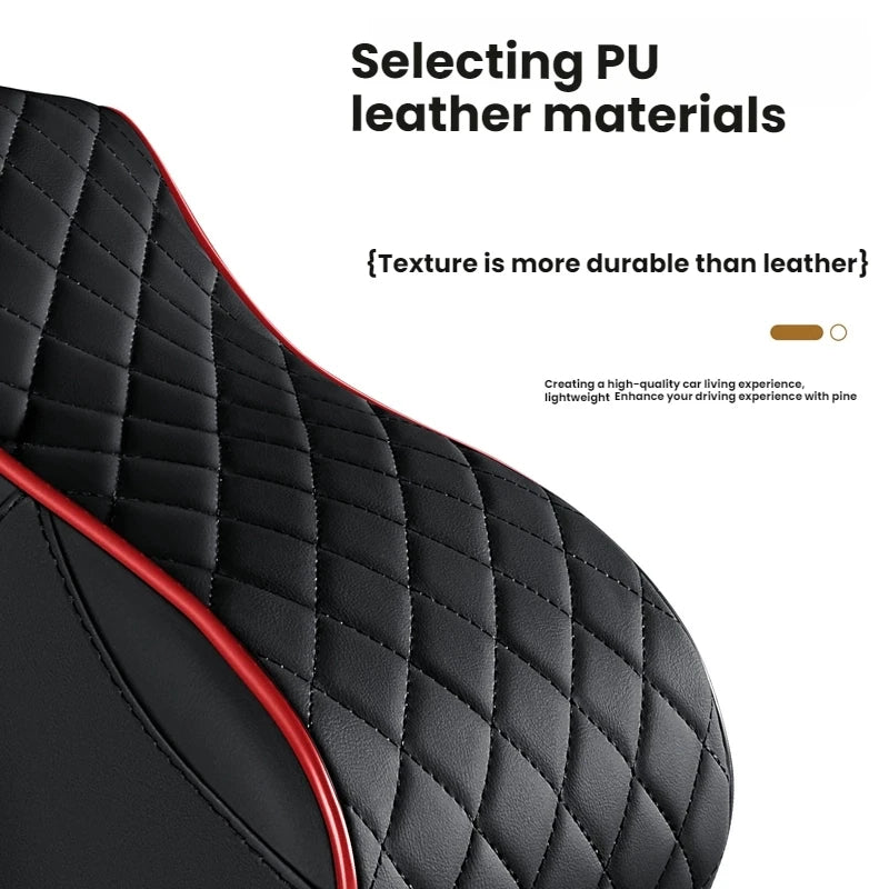 Curved PU Leather Armrest Cushion – Car Center Console Pad with Storage Pocket - Delicate Leather  