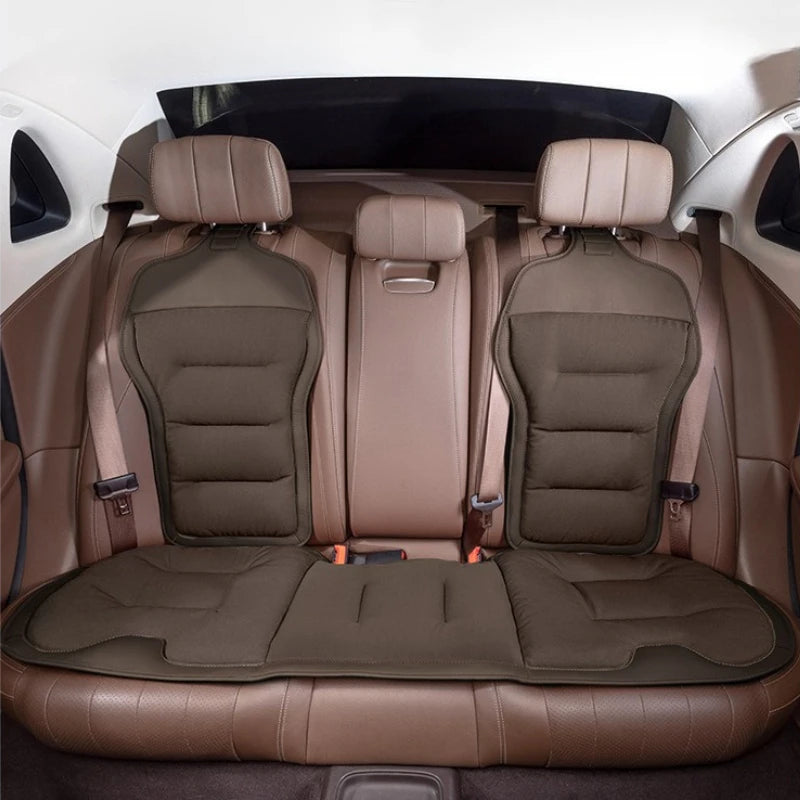 Luxury Breathable Ice Silk Car Seat Cover – Full Set Universal Anti-Slip Seat Cushion - Delicate Leather  