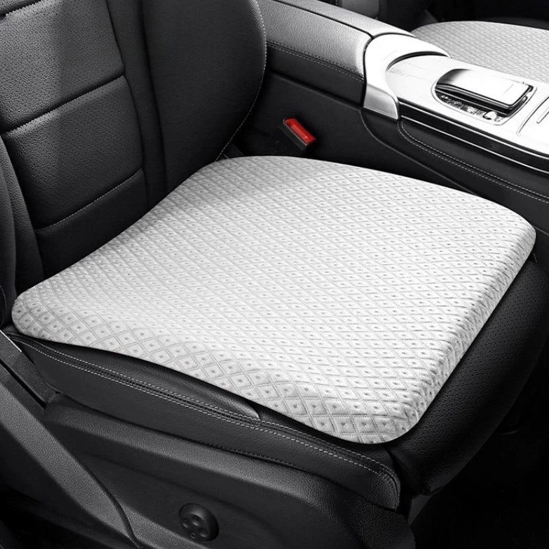 Memory Foam Car Seat Cushion – Breathable Height Boost Mat for Car and Office - Delicate Leather  