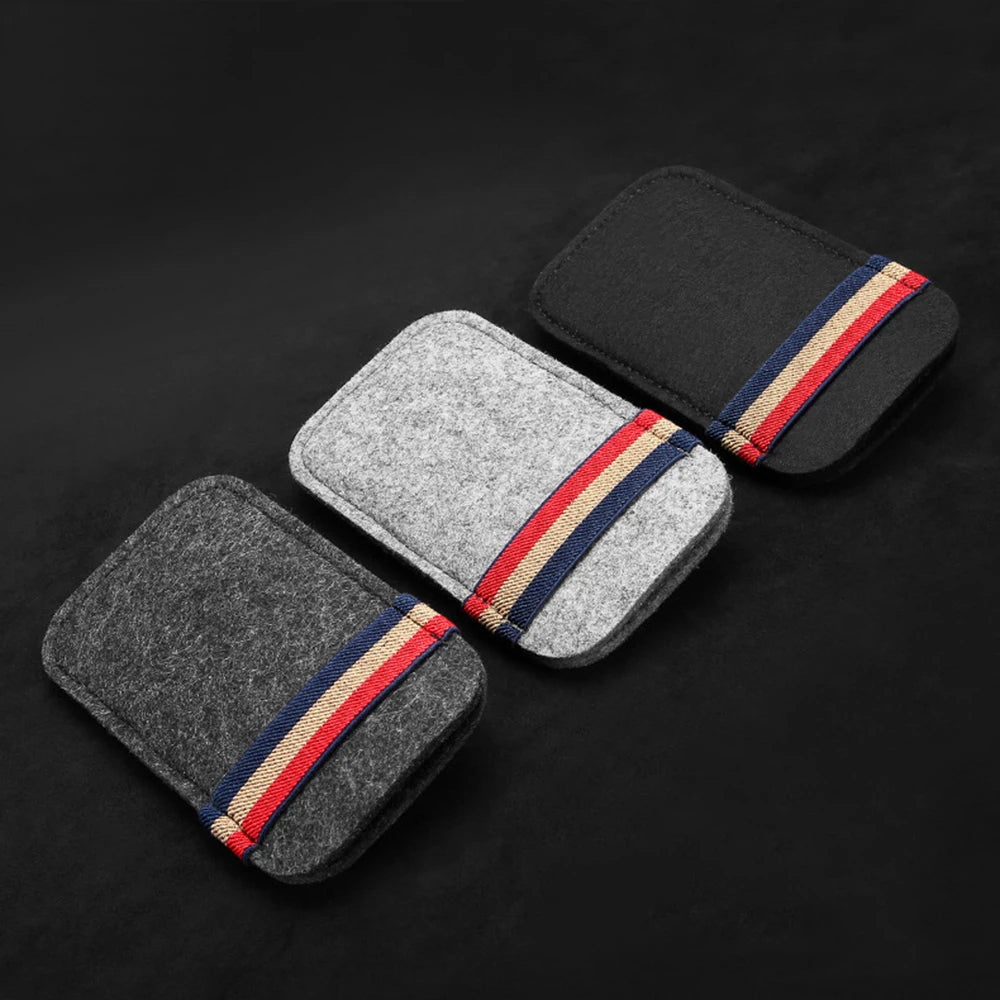 Car Sunglasses Organizer – Visor Clip Eyeglass Holder & Storage Bag - Delicate Leather  