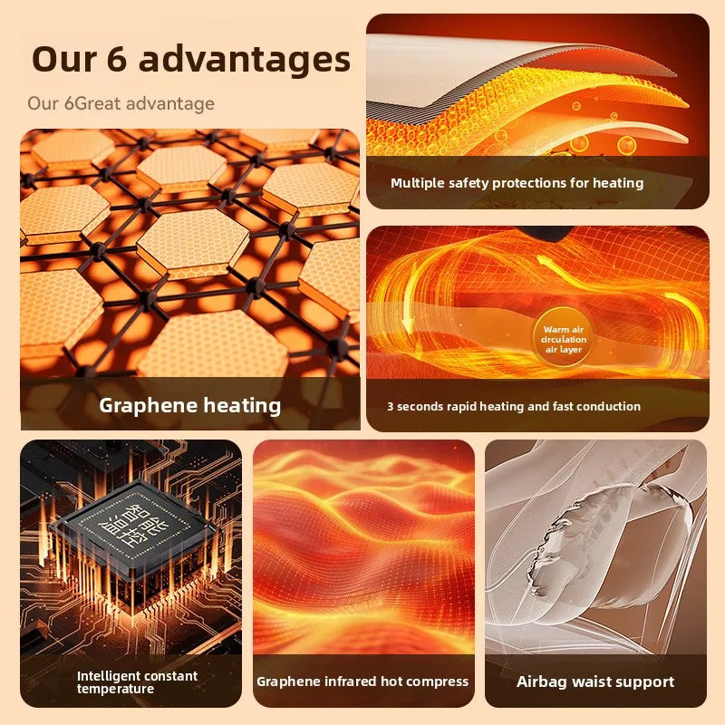 Universal Graphene Heated Car Seat Cushion – Carbon Crystal Leather Winter Warm Seat Cover for Comfortable Driving - Delicate Leather  