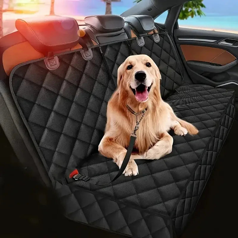 Dog Car Seat Cover – Waterproof Hammock & Travel Mat for Small, Medium & Large Dogs - Delicate Leather  