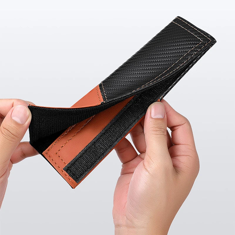 PU Leather Seat Belt Cover – Universal Stitching Shoulder Pad, Soft Protective Seat Belt Cushion for Car Interior - Delicate Leather  