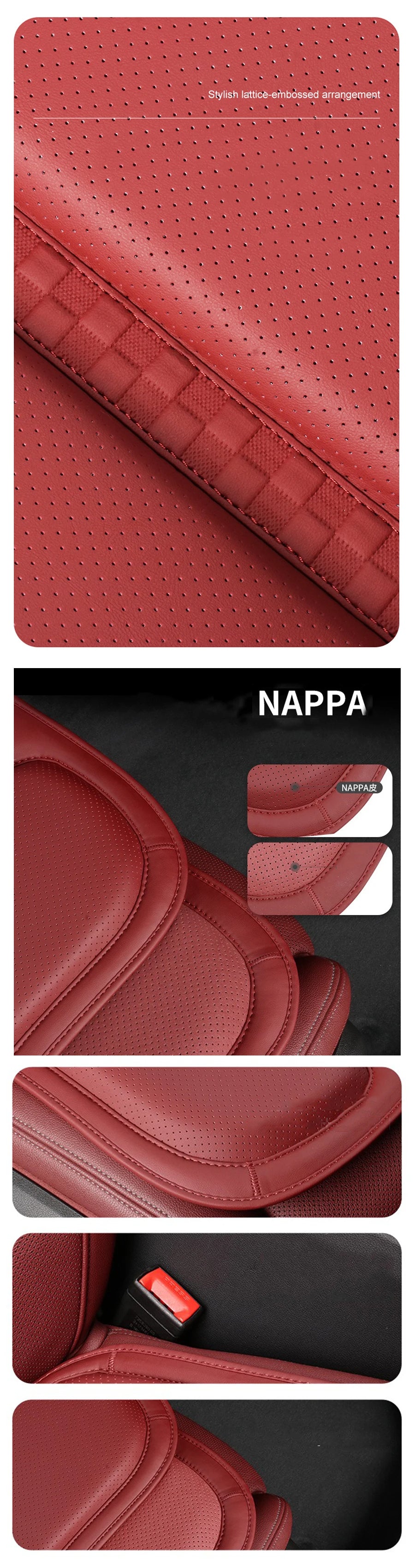 NAPPA Leather Car Seat Cushion Memory Foam, Soft Leather, Seat Booster Cover Protector, Universal Fit for All Vehicles