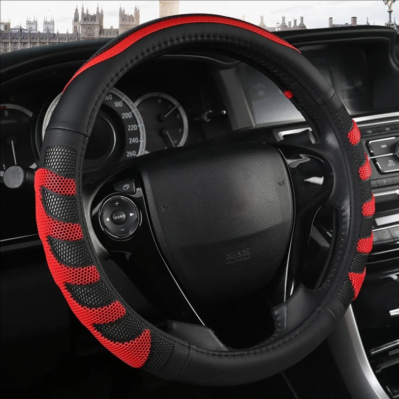 Silicone Steering Wheel Cover – Anti-Slip Multi-Color Universal Grip - Delicate Leather  