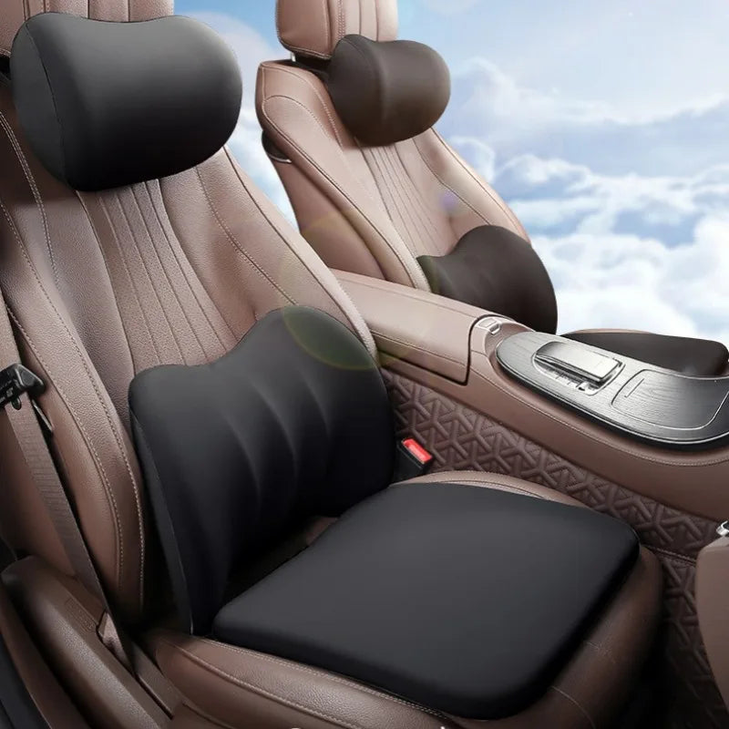 Universal Memory Foam Seat Cushion – Ergonomic Plush Comfort Pad, Non-Slip, All-Season for Car & Office - Delicate Leather  