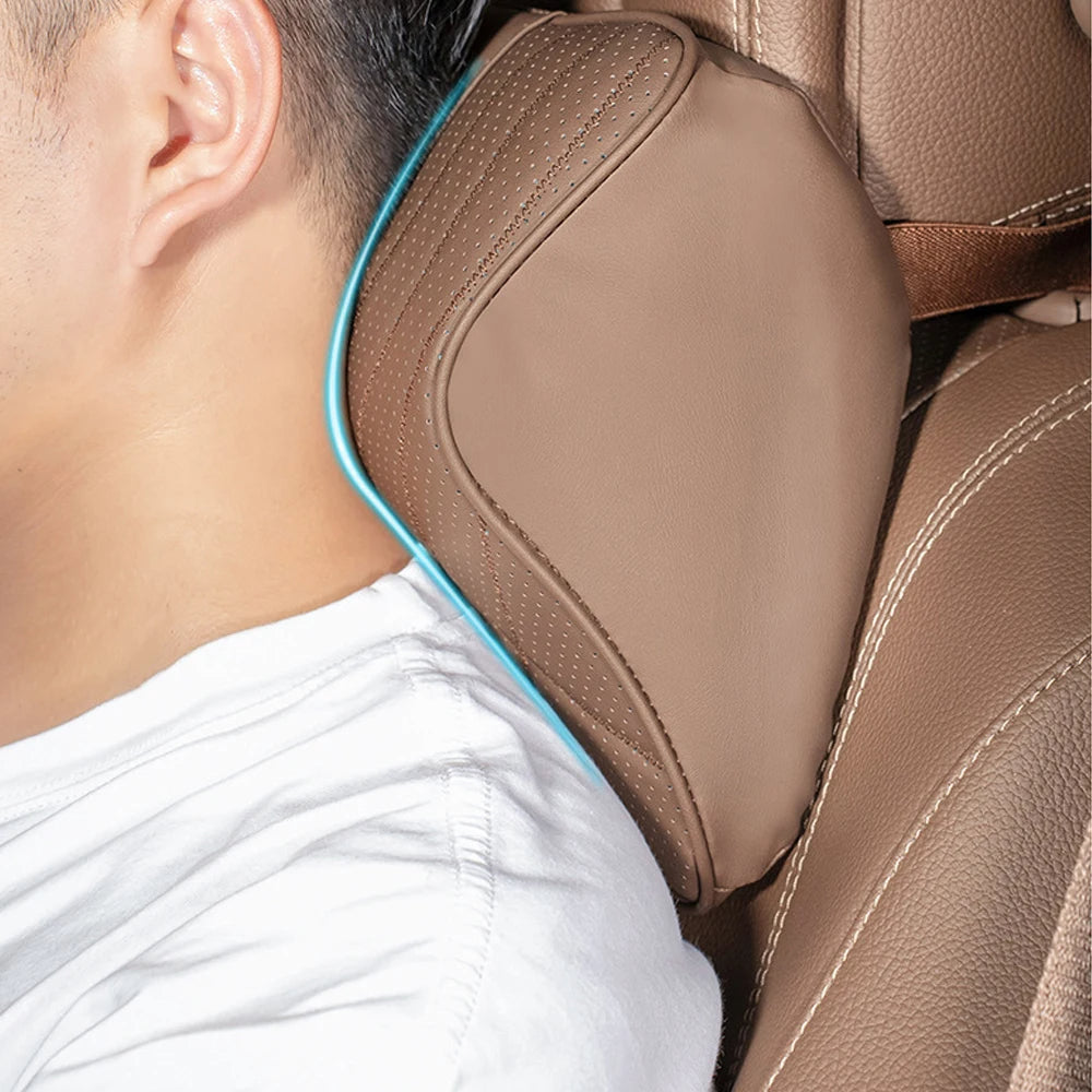 NAPPA Leather Headrest Car Neck Pillow Soft Seat Support, Universal Fit, Premium Car Accessory for Enhanced Comfort