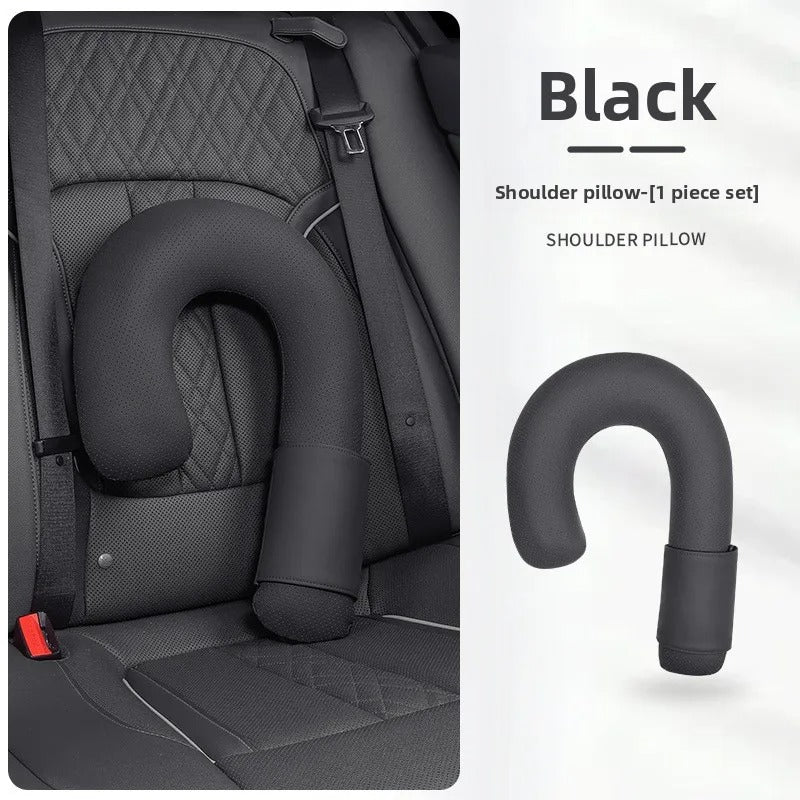 Car Headrest Neck Support Pillow – Soft Latex Seat Cushion for Vehicle Travel - Delicate Leather