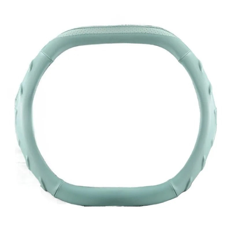 Nappa Leather Steering Wheel Cover 38cm – Universal Anti-Slip Car Steering Grip - Delicate Leather