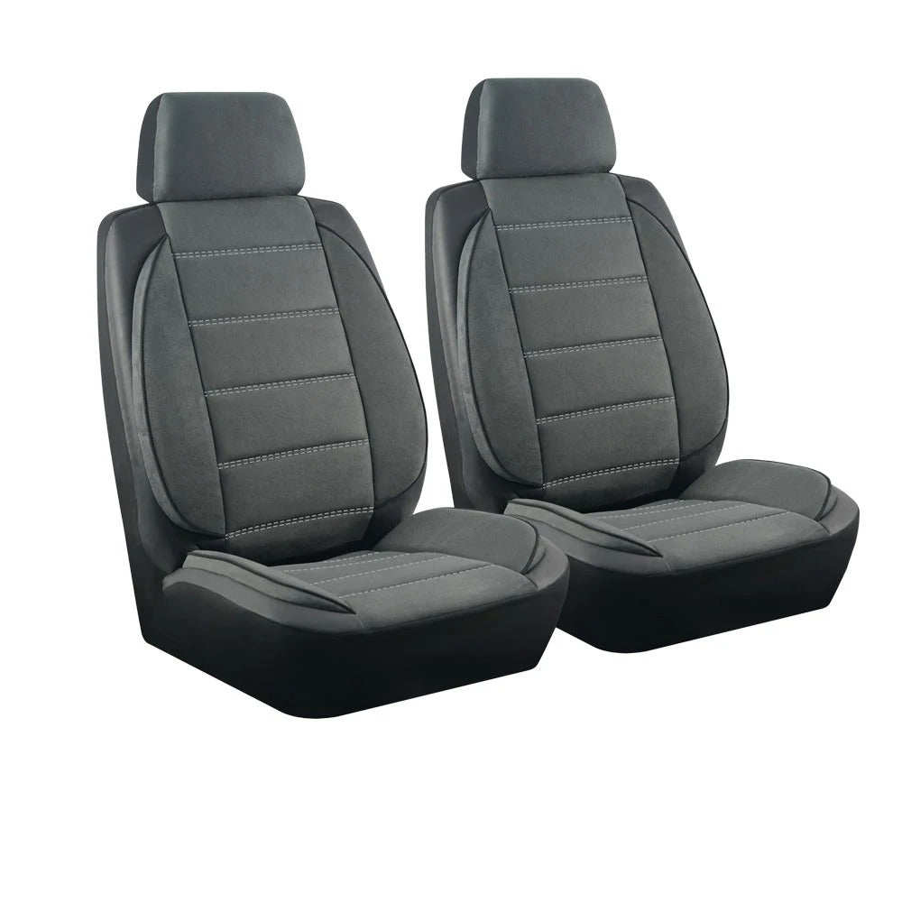 Universal Suede & Leather Car Seat Covers – Waterproof Full Set for Cars, SUVs, Trucks & Vans - Delicate Leather