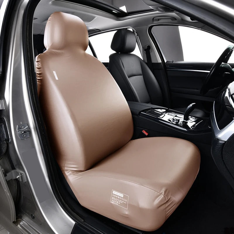All-Season Universal PU Leather Car Seat Cover – Waterproof Full-Surround Elastic Seat Protector for Sedans, SUVs, and Trucks - Delicate Leather  