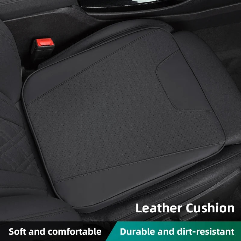 Nappa-Style Leather Car Seat Cushion – Universal Breathable Mat for Vehicle Interior - Delicate Leather  
