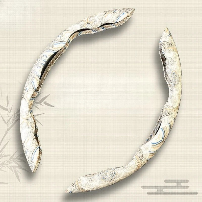 Universal Car Steering Wheel Decorative Cover Card Style Car Accessories Anti Slip Wear-Resistant Car Steering Wheel Cover - Delicate Leather  