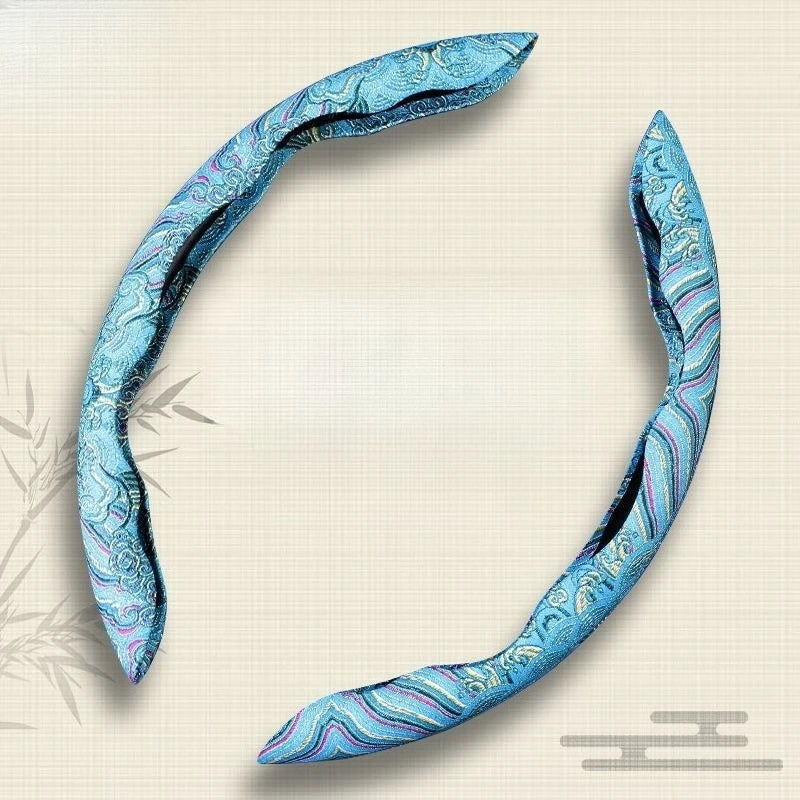 Universal Car Steering Wheel Decorative Cover Card Style Car Accessories Anti Slip Wear-Resistant Car Steering Wheel Cover - Delicate Leather  