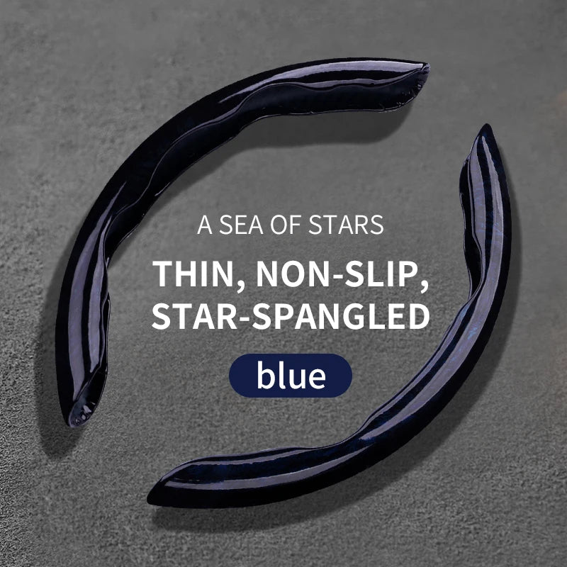 Starry Sky Steering Wheel Cover – Breathable Ultra-Thin Anti-Slip Grip - Delicate Leather  