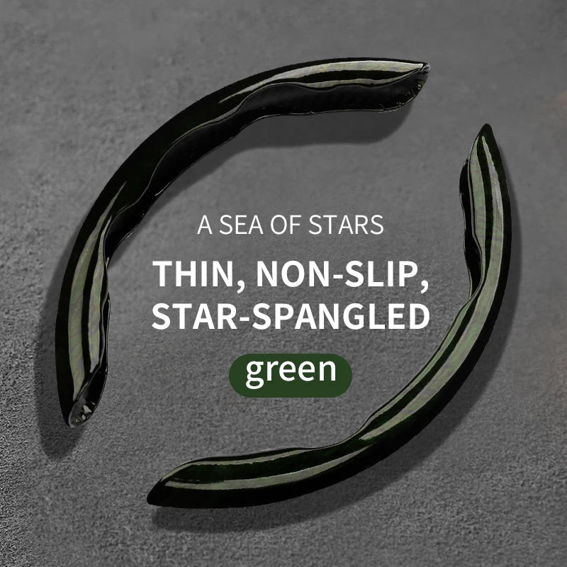 Starry Sky Steering Wheel Cover – Breathable Ultra-Thin Anti-Slip Grip - Delicate Leather  