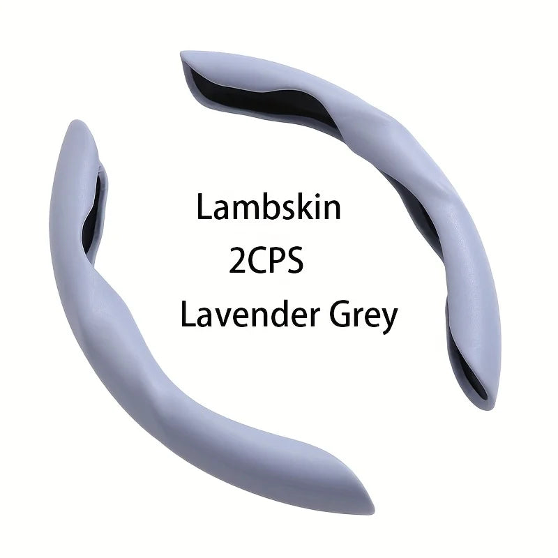 Mini Pattern Steering Wheel Cover – Ultra-Thin Anti-Slip Grip, Secure Fit, Universal Interior Accessory - Delicate Leather  