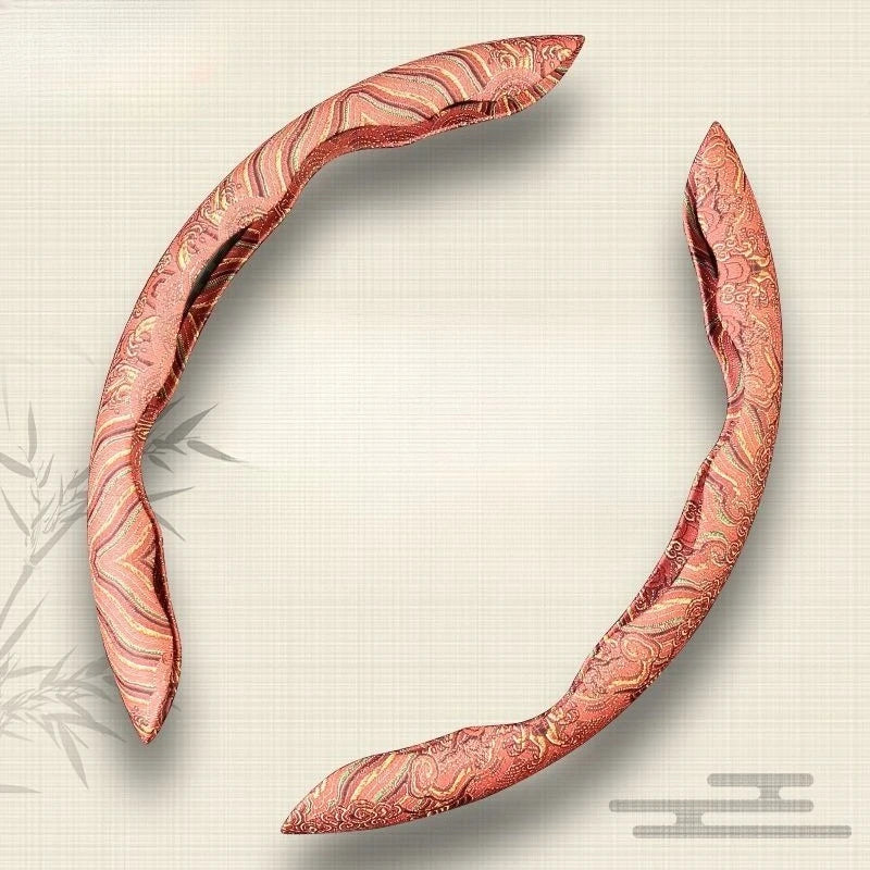 Universal Car Steering Wheel Decorative Cover Card Style Car Accessories Anti Slip Wear-Resistant Car Steering Wheel Cover - Delicate Leather  