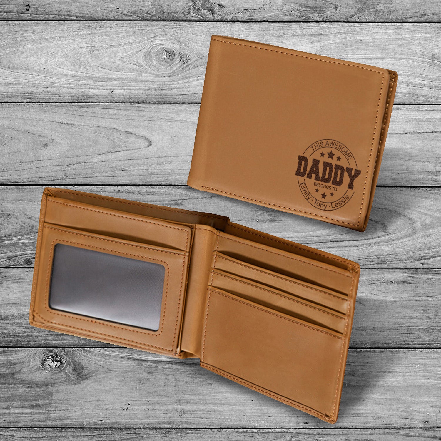 Personalized Wallet Men, Leather Wallet For Men, Custom  Engraved Wallet, Personalized Gifts For Him, Fathers Day Gifts, Husband, Boyfriend, Dad 18