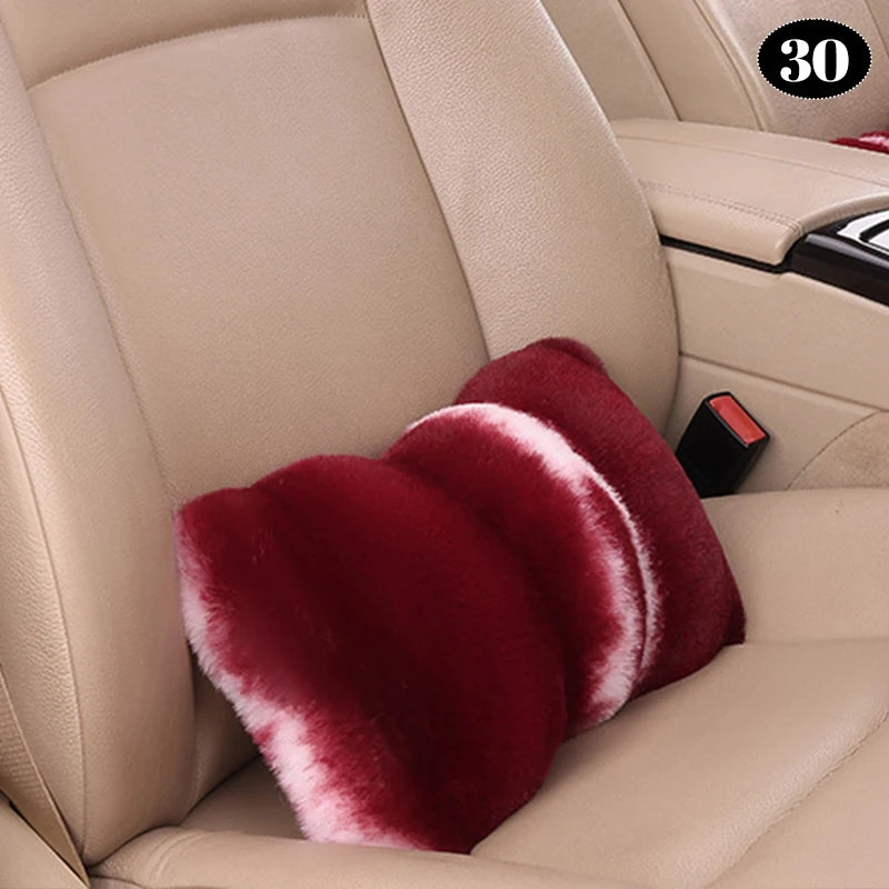 Universal Winter Faux Wool Car Seat Cover – Thickened Warm Plush Cushion, Soft Artificial Fur Interior Accessory - Delicate Leather  
