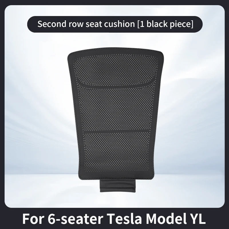 For 6-seater Tesla Model YL Car Seat Cushion Set – Front & Rear Seat Protection Cushions - Delicate Leather