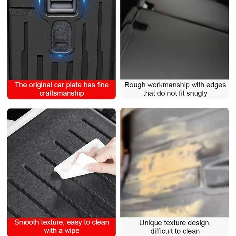 TPE Floor Mats Set for Tesla Model Y / Model 3 2024 – Waterproof, Anti-Slip, Left-Hand Drive Fit - Delicate Leather  